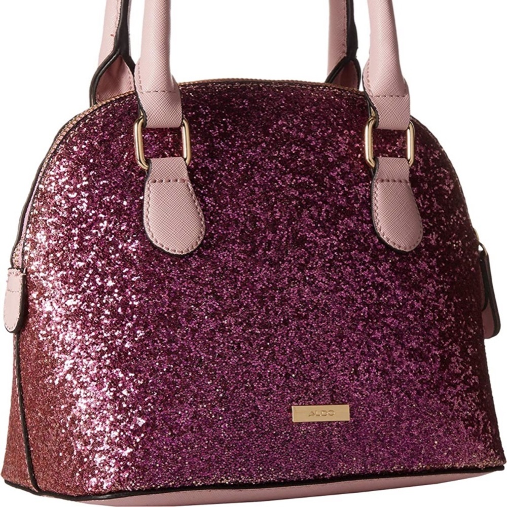 Aldo Sparkling Rose Gold Satchel - Picture 4 of 4